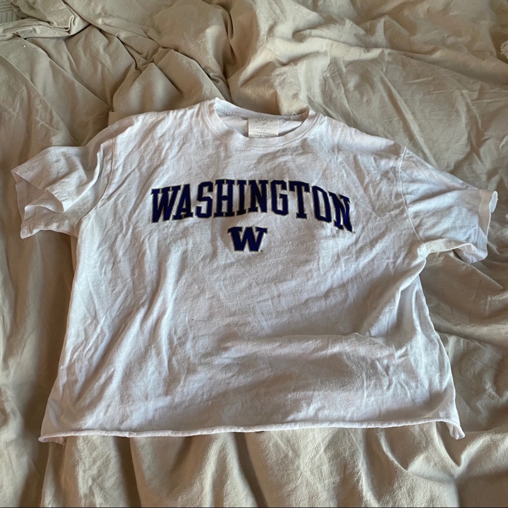 university of washington cropped tee